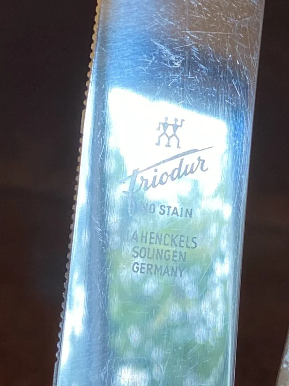 Vintage German ZWILLING J.A. Henckels 9” Chef Knife FRIODUR Serrated Bread